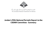 Jordan's Fifth National Periodic Report to the CEDAW Committee - Summary PDF file screenshot