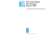 Arab Human Development Report 2005: Towards the Rise of Women in the Arab World PDF file screenshot