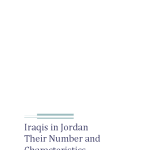 Iraqis in Jordan: Their Number and Characteristics PDF file screenshot