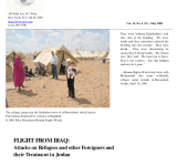 Flight from Iraq: Attacks on Refugees and Other Foreigners and their Treatment in Jordan PDF file screenshot