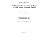Realizing protection space for Iraqi refugees: UNHCR in Syria,Jordan and Lebanon PDF file screenshot
