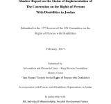 Shadow Report on the Status of Implementation of the Convention on the Rights of Persons with Disabilities in Jordan PDF file screenshot