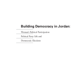 Building Democracy in Jordan: Women's Political Participation,Political Party Life,and Democratic Elections PDF file screenshot