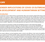 Gender Implications of COVID-19 Outbreaks in Development and Humanitarian Settings  PDF file screenshot