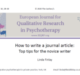 How to write a journal article