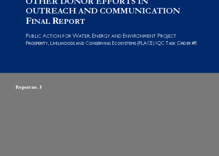 Survey Finding of USAID and Other Donor Efforts in Outreach and Communication PDF file screenshot