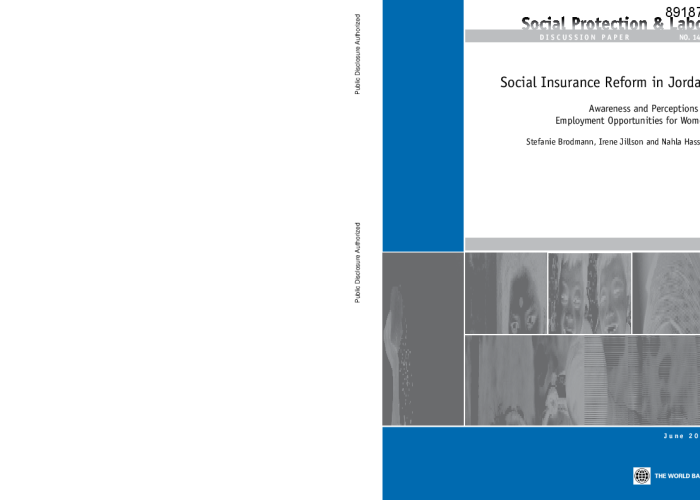 Social Insurance Reform in Jordan: Awareness and Perceptions of Employment Opportunities for Women PDF file screenshot