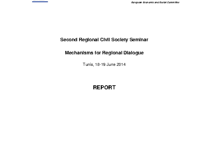 Second Regional Civil Society Seminar: Mechanisms for Regional Dialogue PDF file screenshot