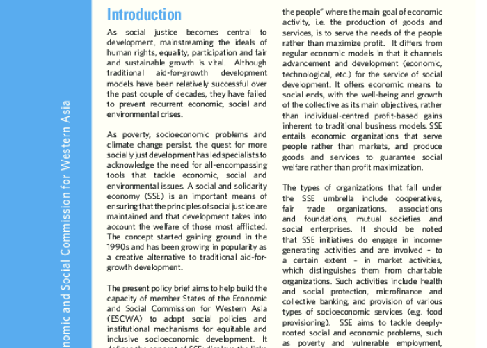 Social and Solidarity Economy as a Tool for Social Justice  PDF file screenshot