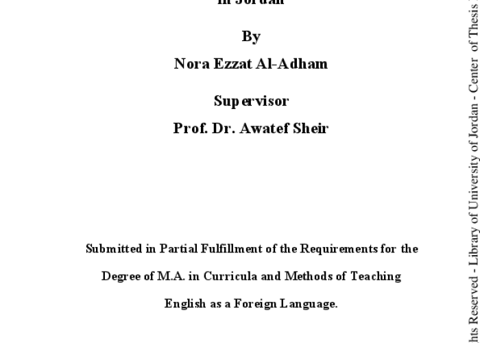 The Effect of a Communicative Task-Based Instruction on the Development of Basic Stage Students' Oral Communication Skills in Jordan PDF file screenshot
