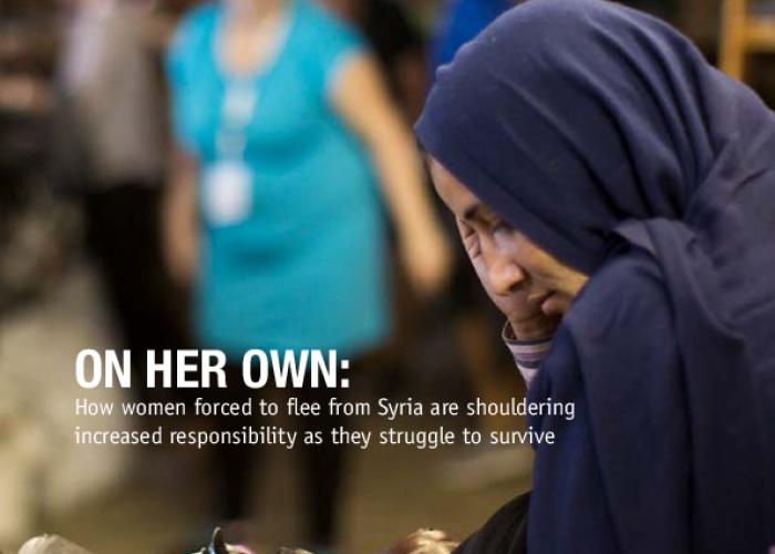 On Her Own: How women forced to flee from Syria are shouldering increased responsibility as they struggle to survive PDF file screenshot